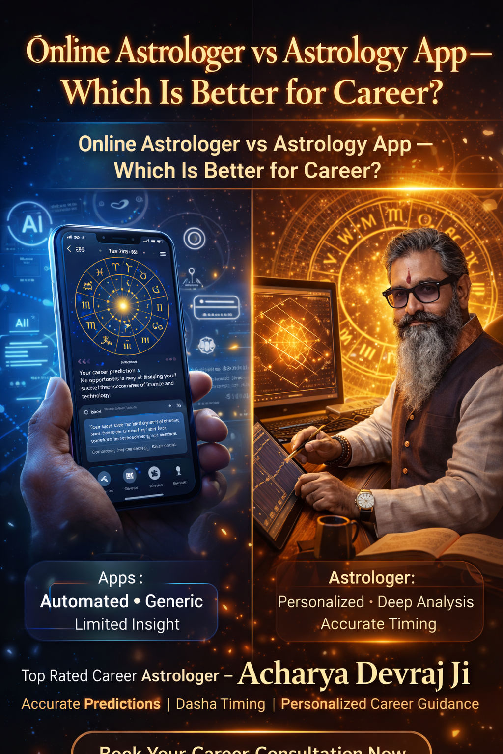 Career Guidance — App vs Astrologer Acharya Devraj Ji