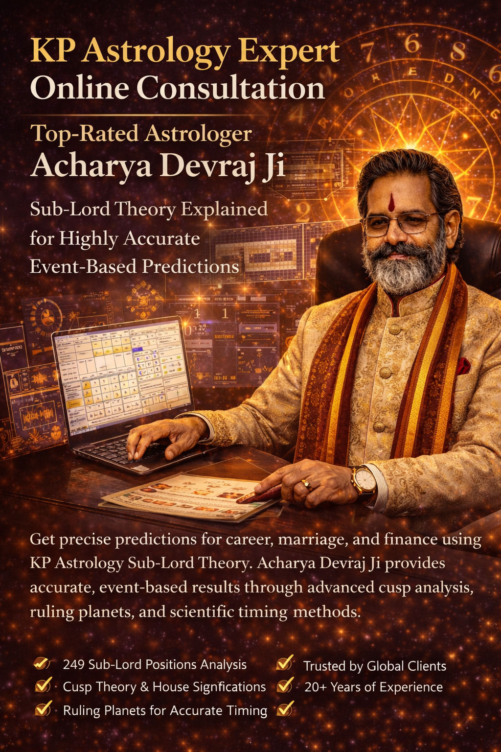 KP Astrology Consultation with Acharya Devraj Ji — Cusp Analysis and Sub-Lord Theory