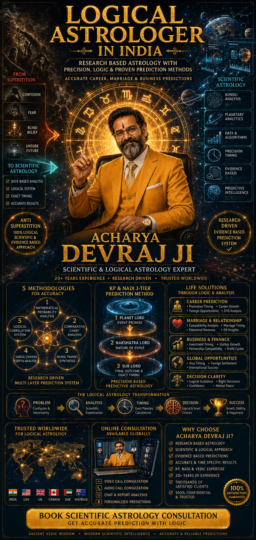 Logical Astrologer in India — Research-Based Astrology with Precision by Acharya Devraj Ji
