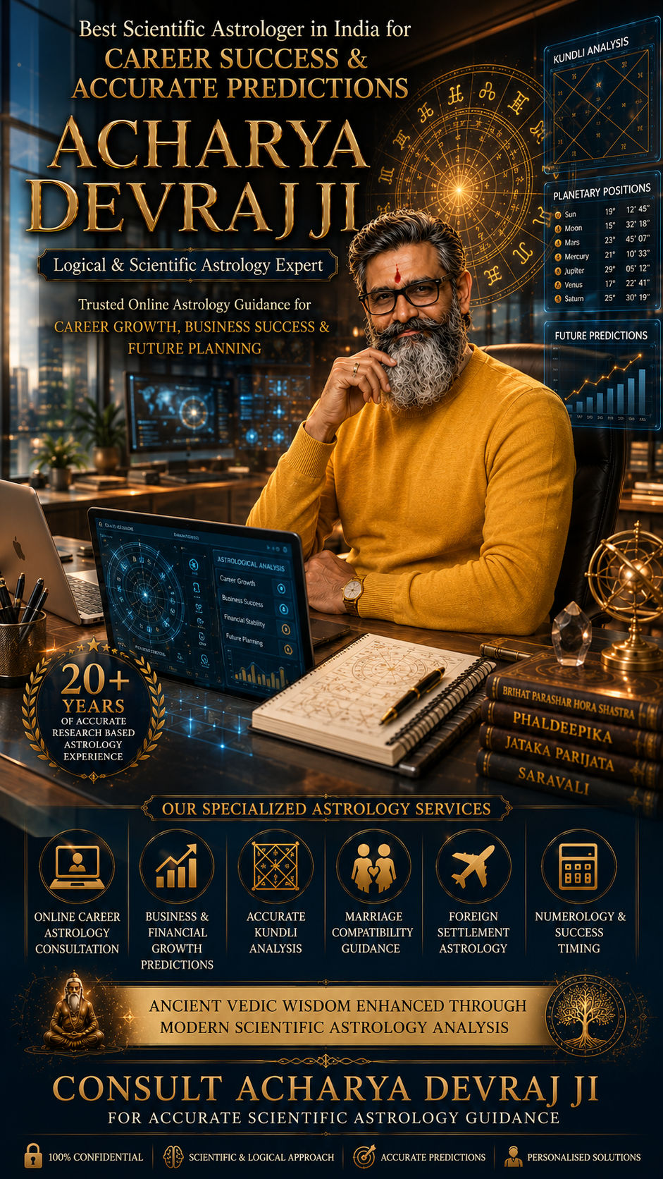 Acharya Devraj Ji — Global Astrologer Bridging Vedic Astrology with Psychology and Decision Science