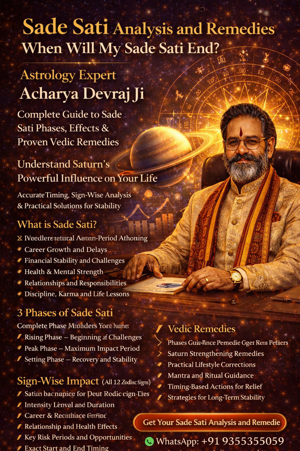 Sade Sati Analysis and Remedies by Acharya Devraj Ji