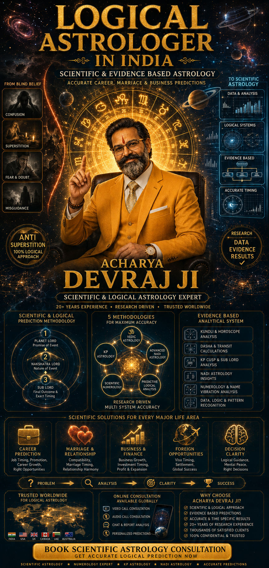 Scientific and Evidence-Based Approach Astrology Expert — Logical Astrologer in India Acharya Devraj Ji (Devraj Singh)