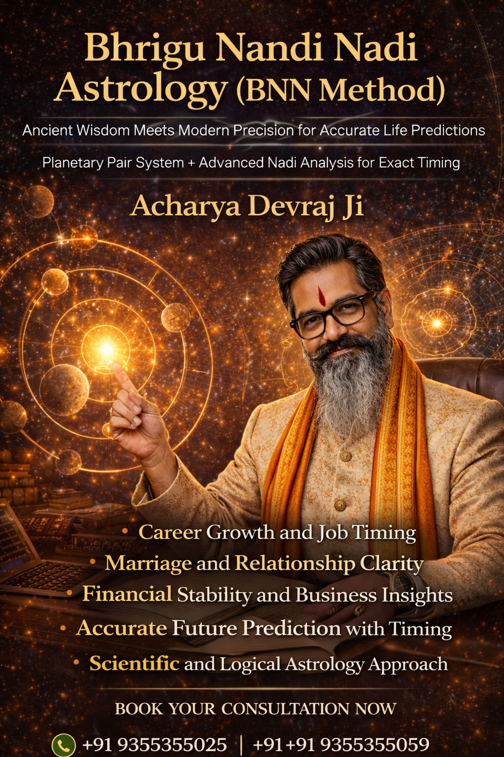 Top-Rated Astrologer Acharya Devraj Ji — BNN Method and Advanced Nadi Astrology Expert