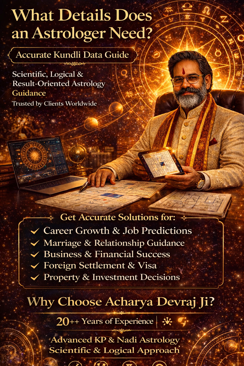 What Details Does an Astrologer Need for Prediction — Acharya Devraj Ji