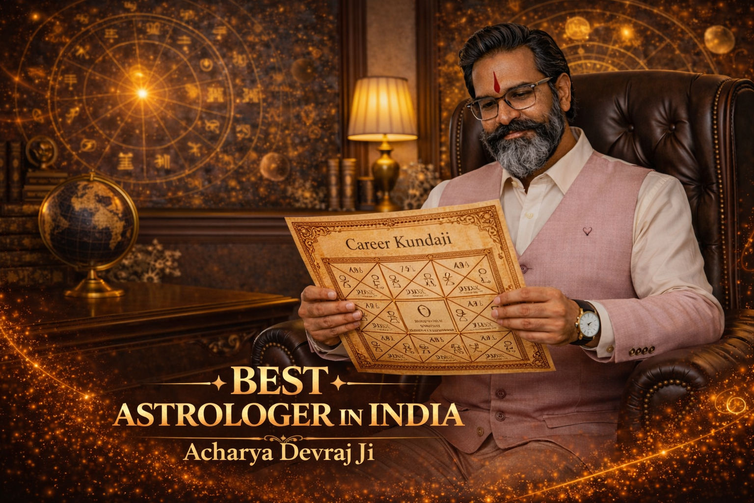 Acharya Devraj Ji - Best Vedic Astrologer in Dallas Texas offering expert kundali analysis and career predictions