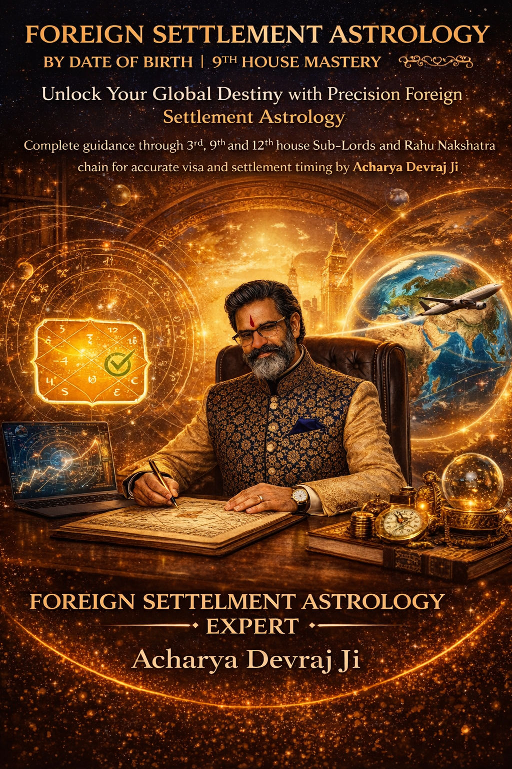 Foreign Settlement Astrology by Acharya Devraj Ji