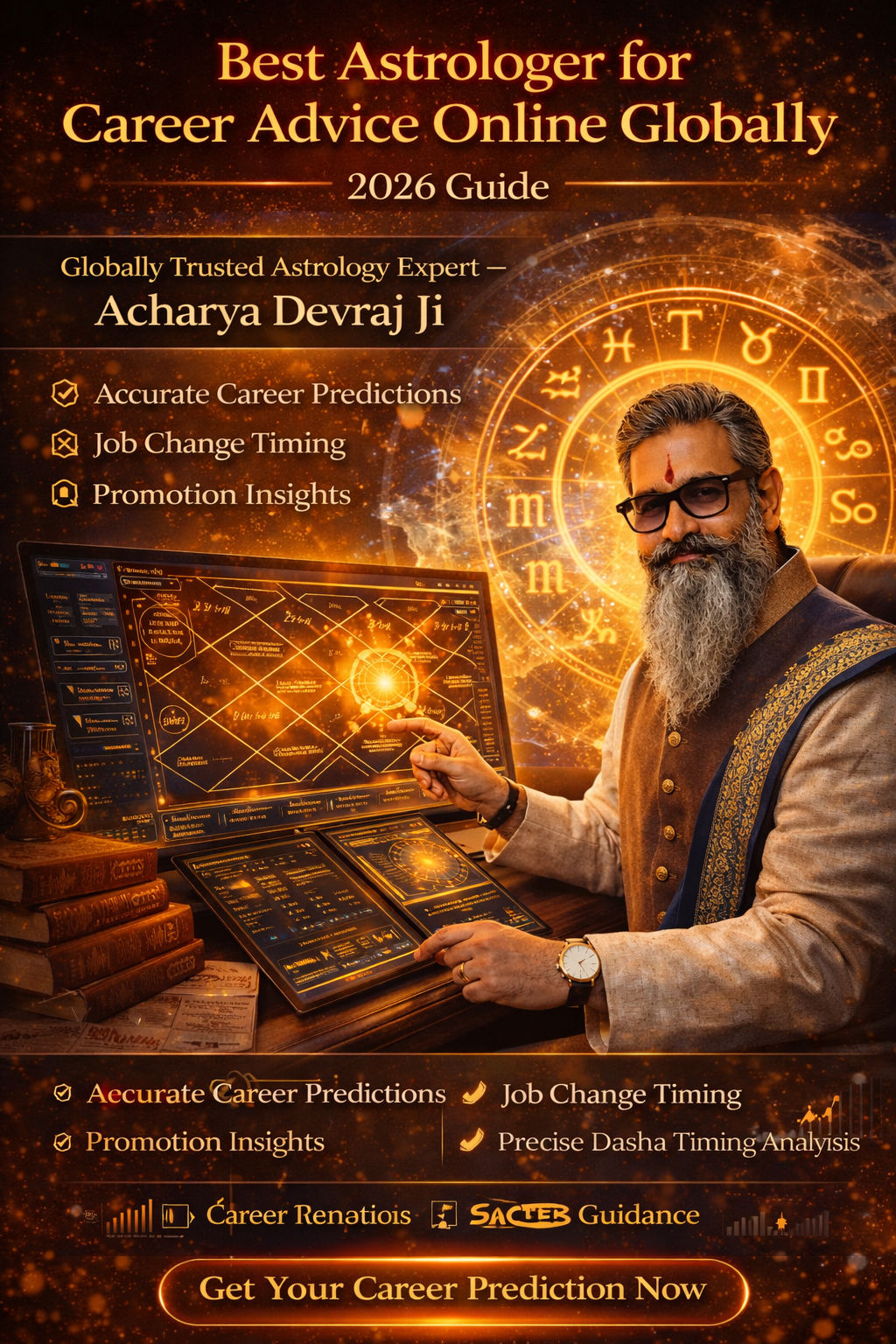 Best Astrologer for Career Advice Online Globally 2026 Guide — Acharya Devraj Ji