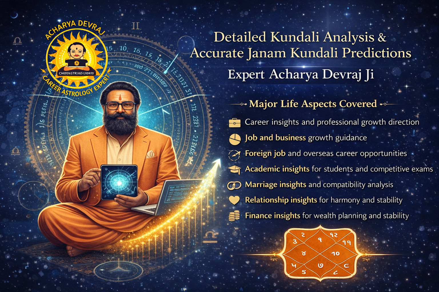 Detailed Kundali Analysis Mobile Chart