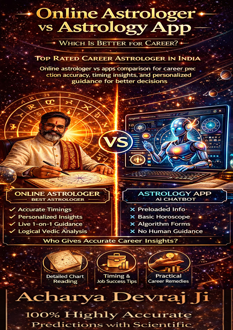 Online Astrologer vs Astrology App — Which Is Better for Career — Acharya Devraj Ji