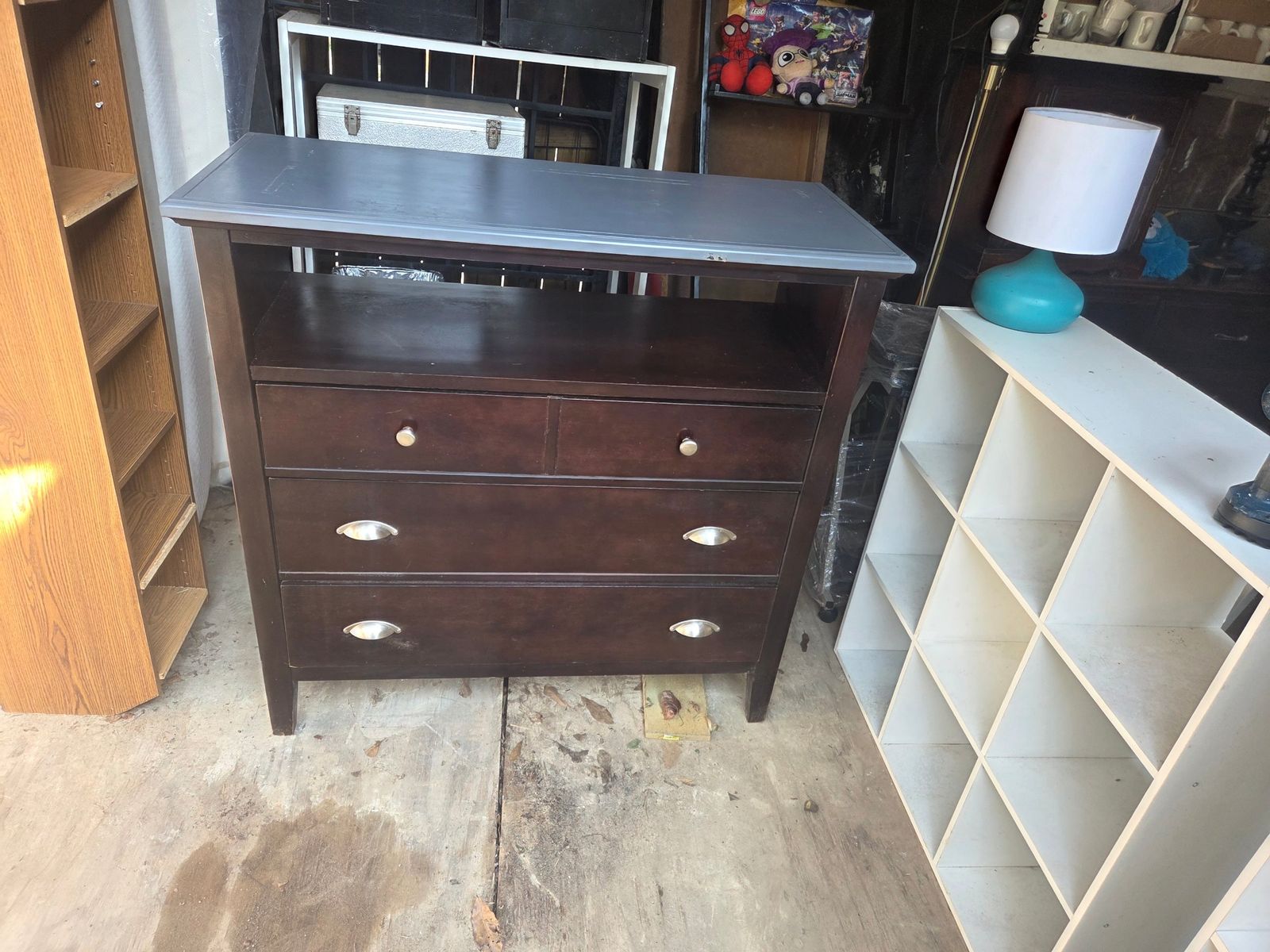 Console Side board Dark Brown 4-Drawer Media Console Dresser 43 x 18 n 43 inch tall — photo 1