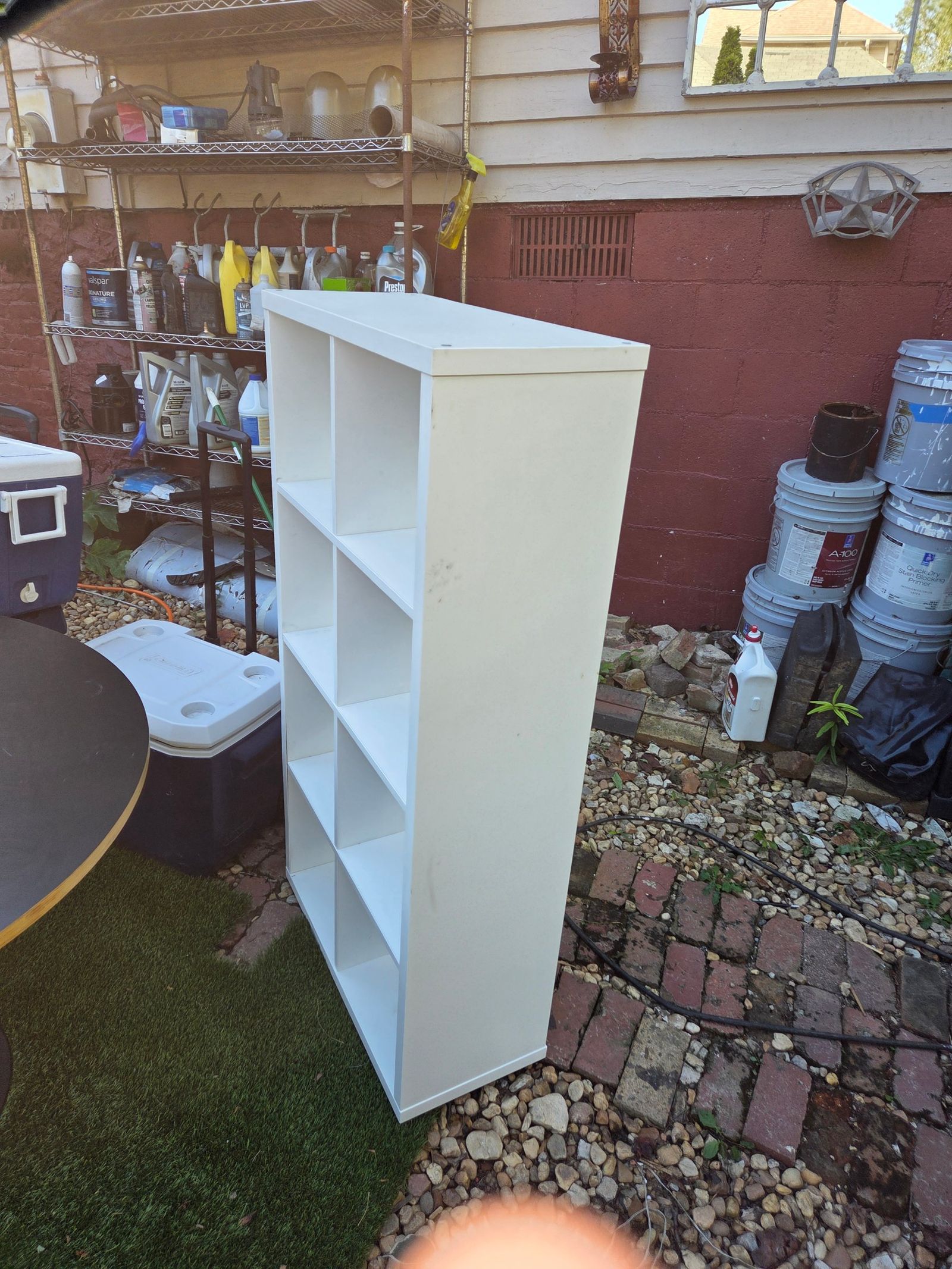 Cube 27 x 12 n 52 inch tall.  IKEA Kallax 2x4 Cube Shelving Unit — photo 3