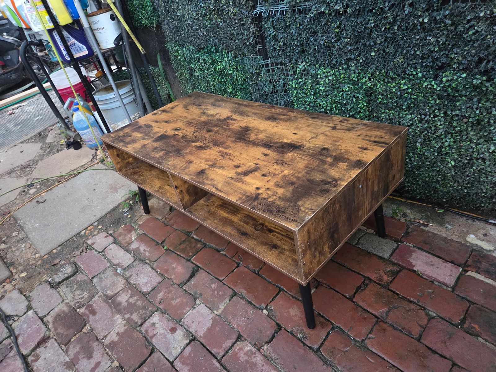 Coffee table Rustic Industrial Coffee Table with Open Storage 42 x 22 n 18 inch — photo 3