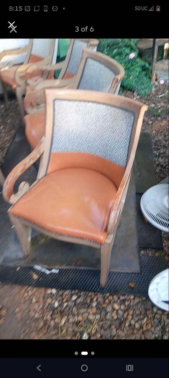 Chair arm chairs vintage. 45 each  have 8 — photo 3