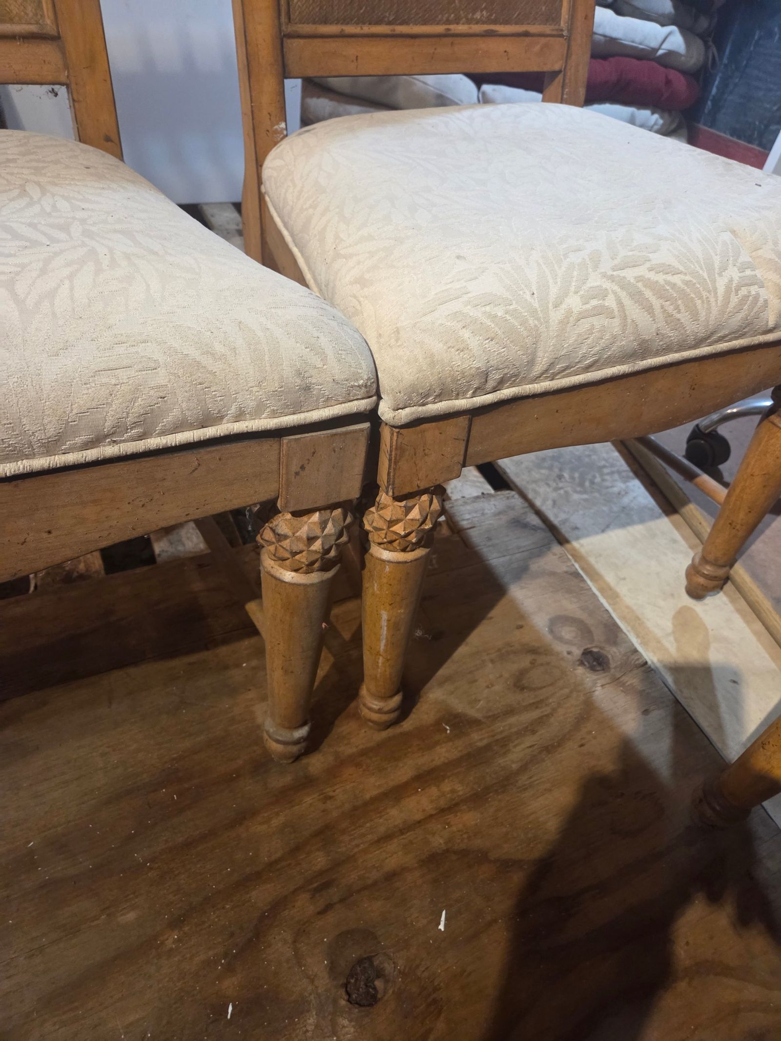 Chairs  4Vintage Wooden Dining Chairs with Woven Backs 39 ea — photo 4
