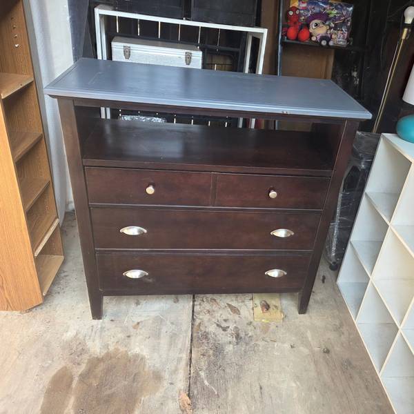 Console Side board Dark Brown 4-Drawer Media Console Dresser 43 x 18 n 43 inch tall