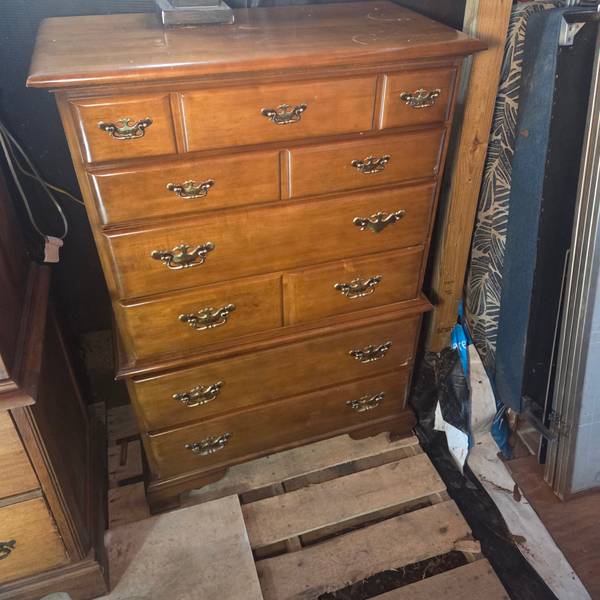 Dresser 35 x 18 n 52 inch tall.  Traditional Cherry Wood Highboy Dresser