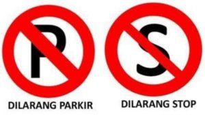 rambu dilarang parkir