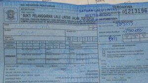 surat tilang biru