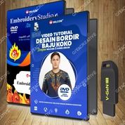 DVD + Flashdisk (Video Tutorial Desain Bordir Baju Koko Dengan Wilcom ES & Software Wilcom ES E2.0)