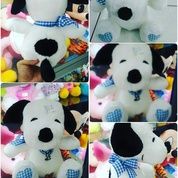 Boneka karakter hewan si anjing putih pemalas lucu & cerdas tokoh serial film kartun SNOOPY SNI NEW murah