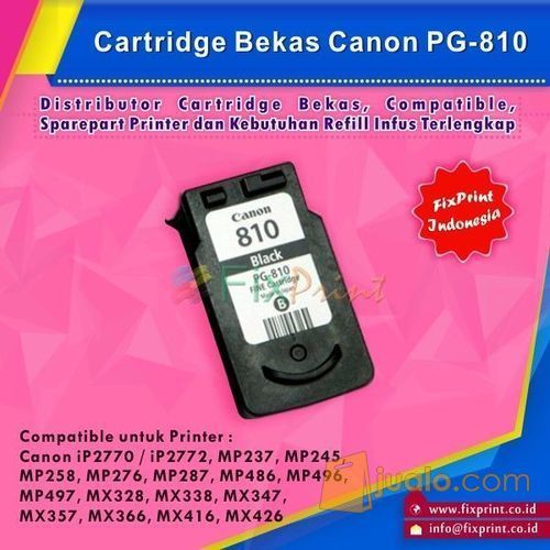 Cartridge Bekas Canon PG810 Black, Canon IP2770 MP258 MP287 MP237 di