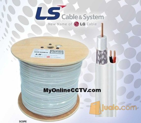 Kabel CCTV Jadi Tinggal Pasang merk LG LS Coaxial + Power Kuat Awet