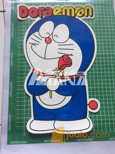 Sticker Vinyl Sablon Jumbo Printing Kartun Doraemon Bunga