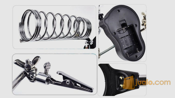 Pegangan Solder ( Fleksibel Kaca Pembesar 3.5X + 12X dan LED ) Model Terbaru