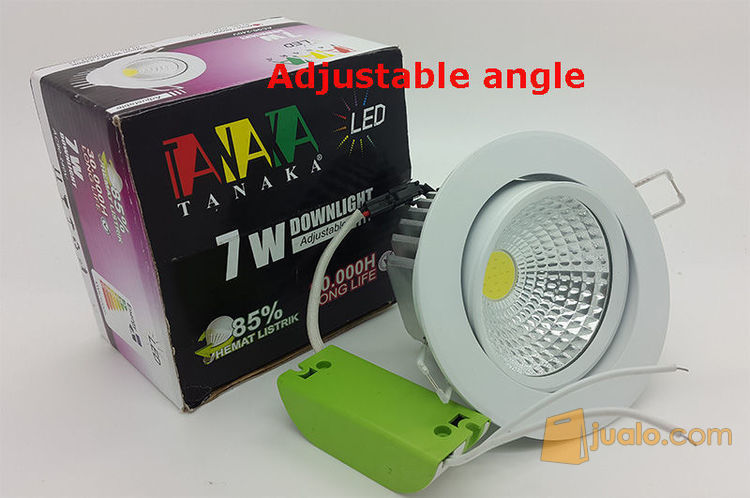 Lampu Ceiling Downlight LED COB 7 watt Adjustable ( Cahaya Putih )