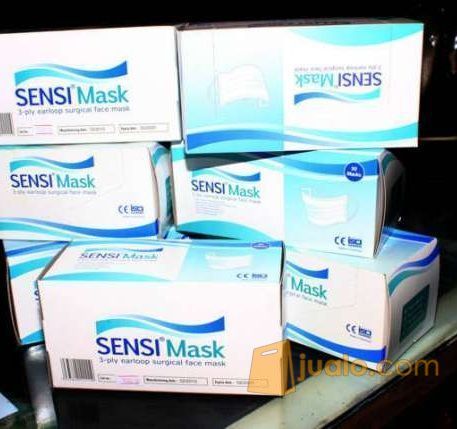 Sensi Mask Surgical Face Mask Masker Wajah Mulut Hidung 50 pc