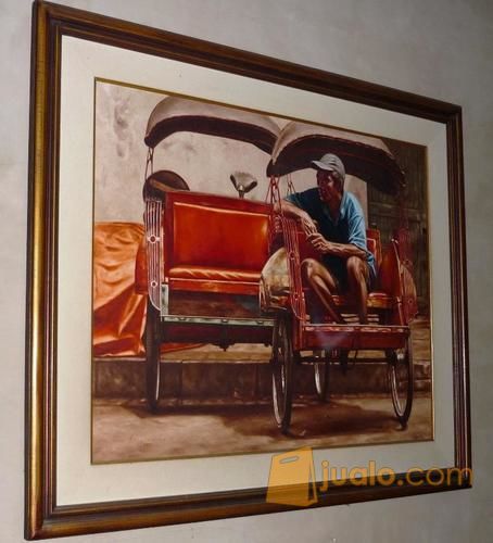 Lukisan Becak Khas Yogyakarta