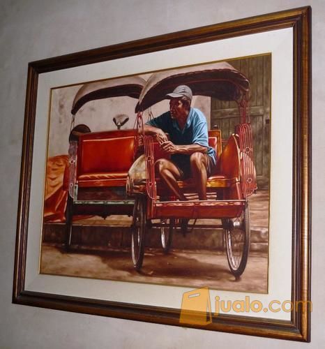 Lukisan Becak Khas Yogyakarta