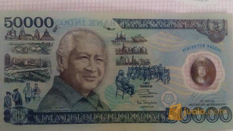 Uang Kertas Plastik Kuno 50Ribu Zaman Era Pres. Soeharto ...