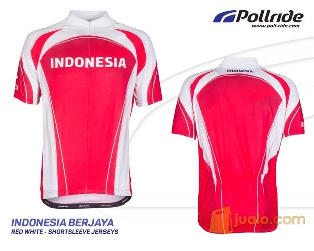  JERSEY  SEPEDA  POL INDONESIA BERJAYA SHORT SLEEVES 