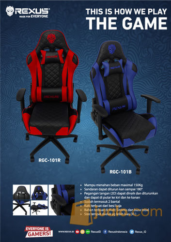 REXUS Kursi  Gaming  Chair 101 Jakarta Pusat  Jualo