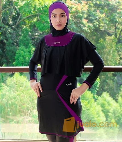  Baju  Renang  Muslimah Type Slimfit SR 11 Ungu Tangerang 