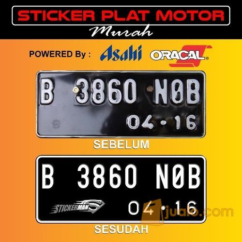  STIKER  PLAT NOMER MOTOR  MURAH Jakarta  Timur  Jualo