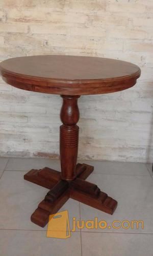 Meja Makan Kayu Bulat Untuk Resto/ Cafe