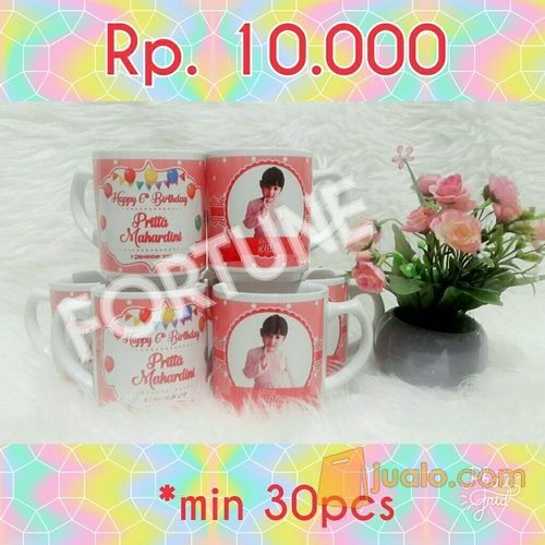  Mug  Custom Desain  Suka2 Untuk Souvenir Ultah Wedding 