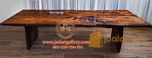 meja makan top table solid wood