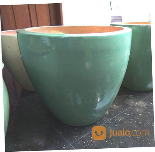  Pot  Keramik  Glazur Hijau 20inch Jakarta  Selatan  Jualo