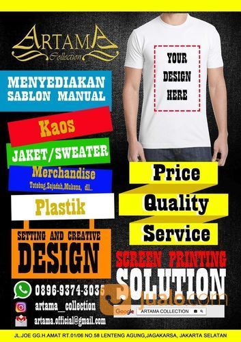  Sablon  Kaos  Bahan Rubber Asli Jakarta Selatan Jualo