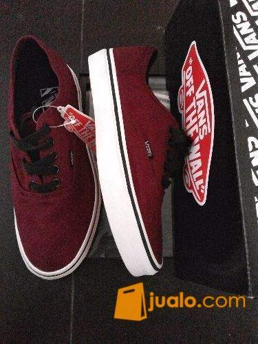 vans authentic merah maroon original