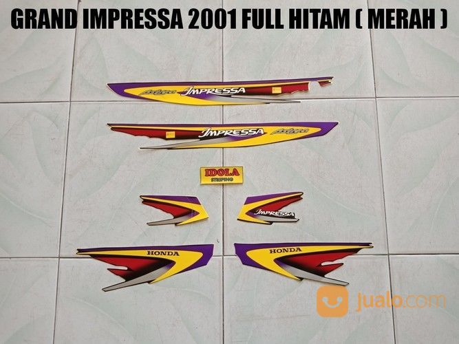 Striping Grand Impressa 2001 Full Hitam Merah Jambi Jualo