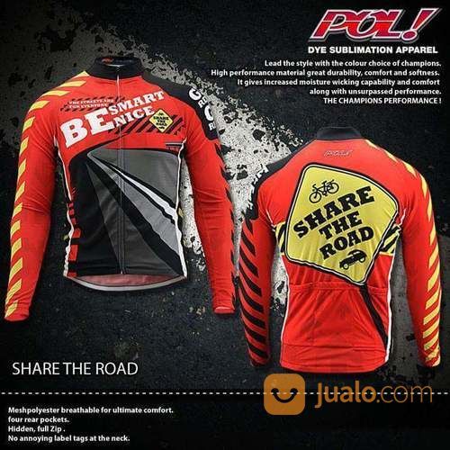  JERSEY  SEPEDA  POL SHARE THE ROAD RED Bandung  Jualo