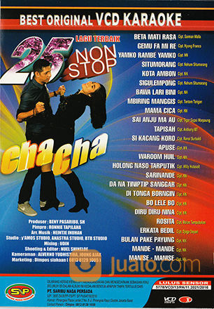 VCD ORIGINAL KARAOKE 25 NONSTOP CHA CHA AMBON BATAK PAPUA di