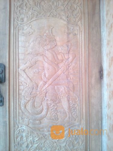 Pintu Rumah Kayu Jati Ukiran Jepara Motif : Wayang