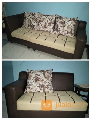 Sofa Model Siku L Ada Meja  Kaca Masih Bagus Buanged 