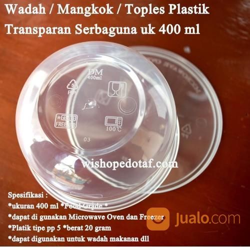 Wadah Plastik Transparan Serbaguna Uk 400 Ml