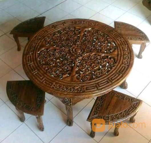 Meja Oshin Bulat 4 Kursi